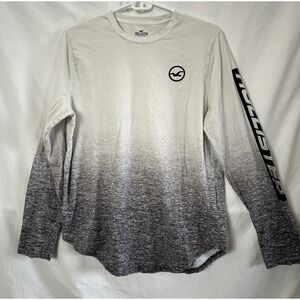 Hollister Womens Med Long Sleeve Shirt Two‎ Tone Black White Soft Lightweight